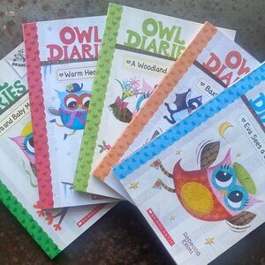 Owl Diaries Scholastic “Branches” Paperback- 5 Book Lot (2,3,5,6,10) 5-9 Yrs Old
